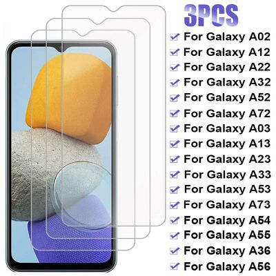 3Pcs Screen Protectors For Samsung Galaxy A22 A02S A12 A13 A