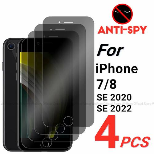 2/4PCS Privacy Screen Protector For iPhone SE 2020 Anti-Spy