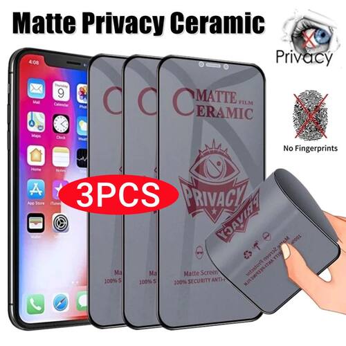Matte Ceramic Privacy Screen Protectors for iPhone 17 16 Pro