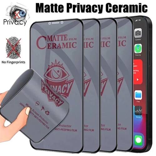 1-4Pcs Matte Ceramic Privacy Screen Protector for iPhone 14