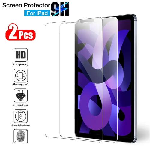 2Pcs Tempered Glass Screen Protector Cover For iPad Air 5 4 ipad 6/7 ipad pro11 ipad mini7/6 mini4/5