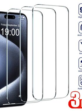 Clear Glass Film For iPhone Pro Max Screen Protector For iPhone 11 12 13 14 15 Pro Tempered Glass