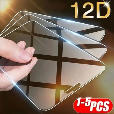 3PCS Tempered Glass Case For iPhone 15 14 13 11 Pro Max Mini Screen Protector Full Cover Glass Film