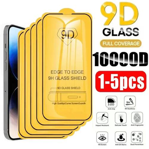 1-5PCS 9D High Definition Tempered Glass For iPhone 17 16 15