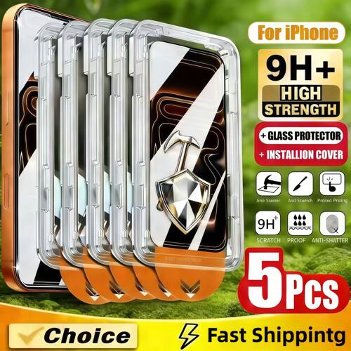 5PCS HD Oleophobic Coating Dust Free Easy Installation Scree