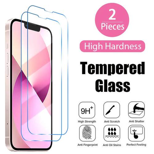 2PCS Tempered Glass for iPhone 15 11 12 13 14 16 17 Pro XR X