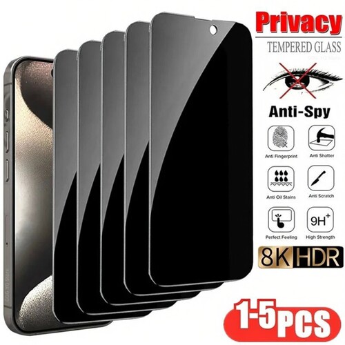 1-5Pcs Privacy Screen Protector for IPhone 14 17 ProMax  14 Plus Anti-spy Tempered Glass for IPhone