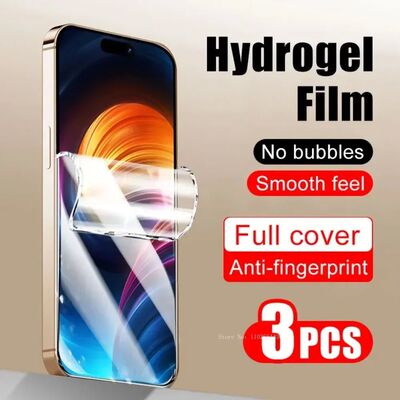 3Pcs Full Cover Hydrogel Film for IPhone 17 16 15 Pro Max 17