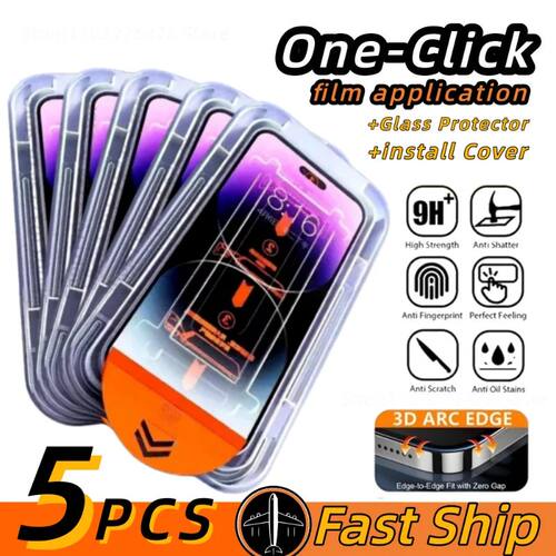5Pcs Dust Free Installation Privacy Screen Protector For iPh