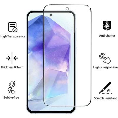 3Pcs Screen Protector For Samsung A55 A40 A50 A53 A52 A41 A70 A60 A71 A21S   Tempered Glass