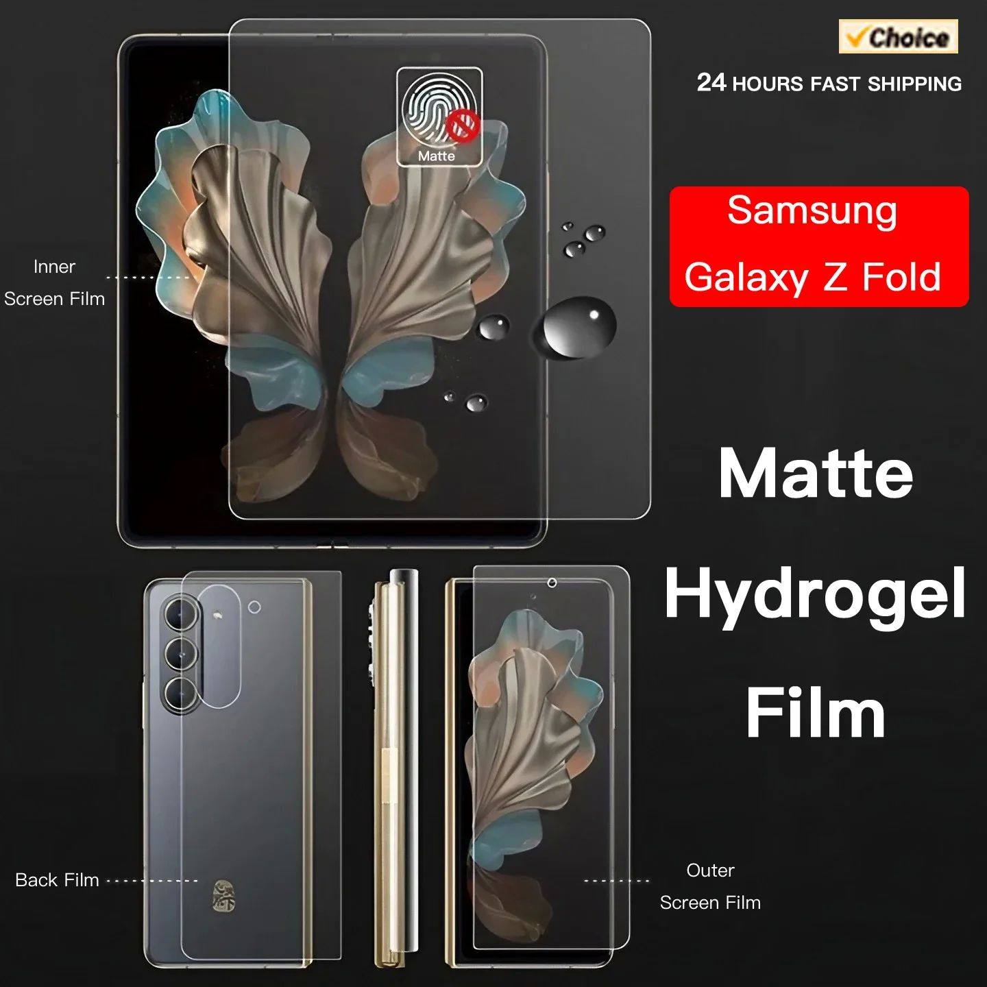 Matte Hydrogel Soft TPU Film For Samsung Galaxy Z Fold 6 5 4