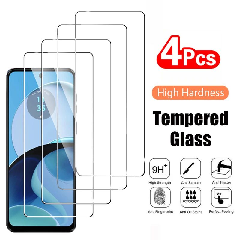 4PCS Tempered Glass for Motorola Moto G14 G54 G84 2.5D 9H Pr