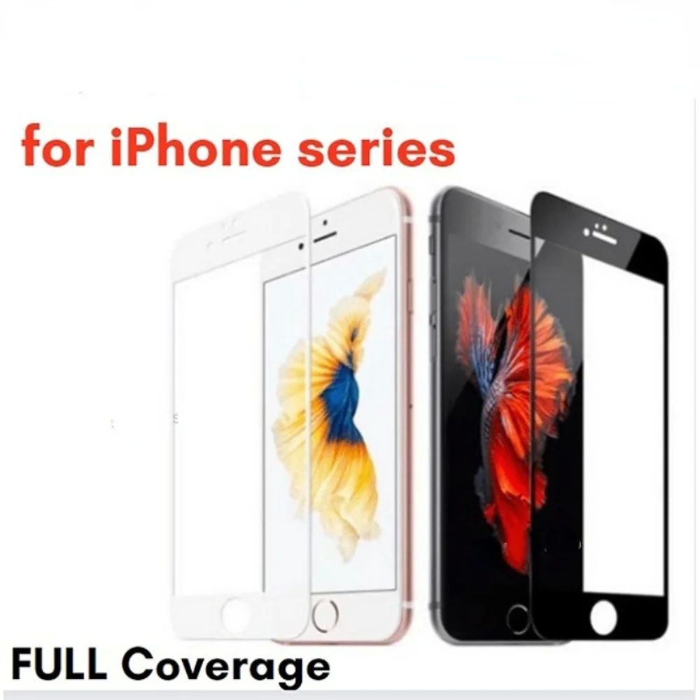 2PCS FULL COVERAGE for iPhone SE 2022 2020 8 7 6 6S Plus - P