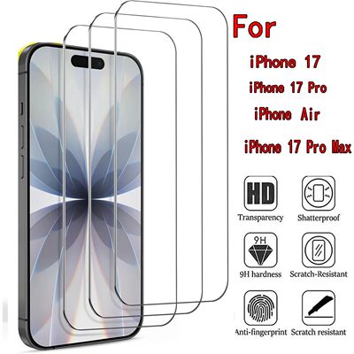 For iPhone 17 Pro Max 17 Air HD Tempered Glass Screen Protec