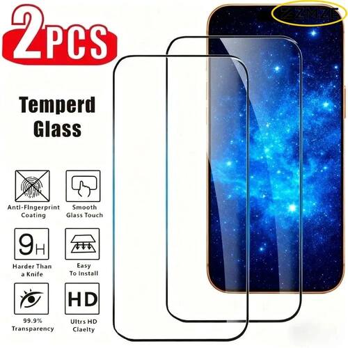 2Pcs Full Cover Screen Protector for IPhone 17 16 15 14 Pro