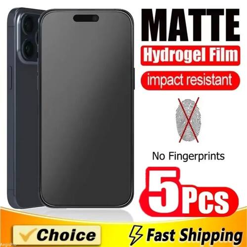 5Pcs Screen Protector For IPhone 16 15 14 13 12 11 17 Pro Ma