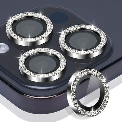 3PCS Diamond Camera Lens Protector For iPhone 15 16 Pro Max