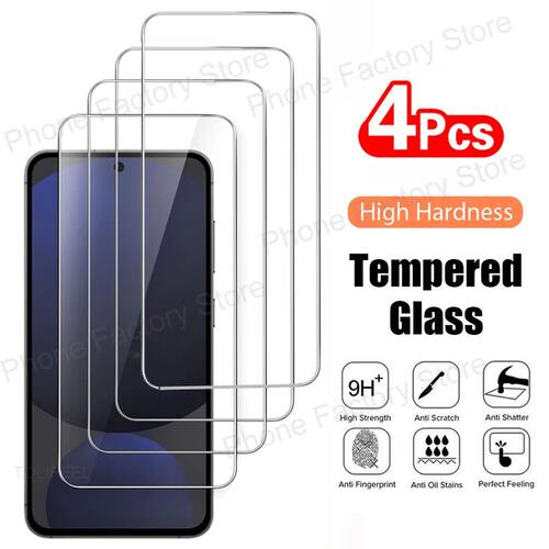 4PCS Tempered Glass For Samsung Galaxy S24 FE HD Clear Premi