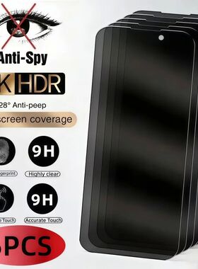 5Pcs Privacy Screen Protector for IPhone 17 16 15 14 13 12 1