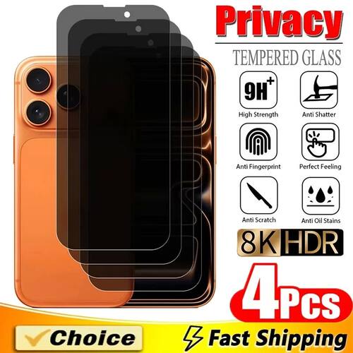 1-4PCS Full Cover Privacy Screen Protector For iPhone 17 17