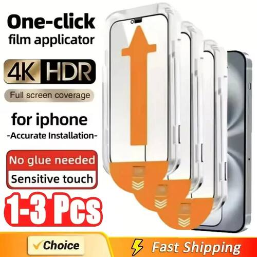 1-3PCS Easy Install HD Screen Protectors For iPhone 17 16 15
