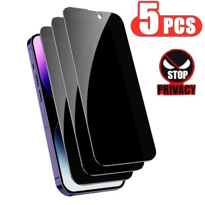 1-5Pcs Anti Spy Tempered Glass for Apple 8 Plus Privacy Screen Protector IPhone 15 14 11 Mini Film