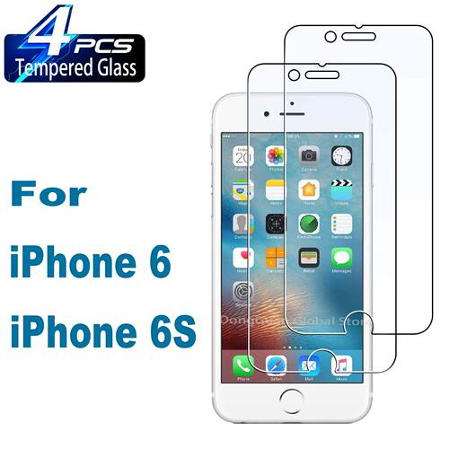 2Pcs/4Pcs HD Tempered Glass For iPhone 17 16 15 14 13 12 11 7 / 8/6 / 6S Screen Protector Glass Film