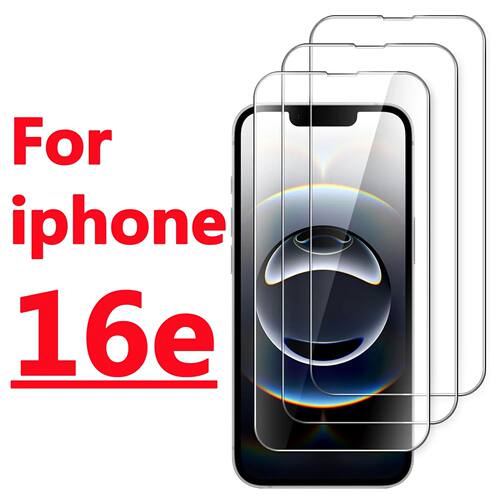 For iPhone 16e 17E Tempered Glass Protective Film, Scratch Resistant and Bubble Free 9H Hardness
