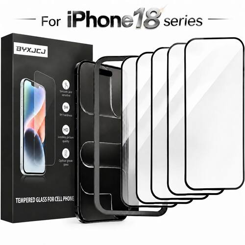 5PCS Tempered Glass Screen Protector For IPhone 18 Pro Max 1