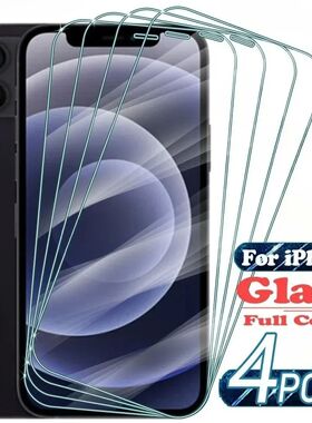 4Pcs High Clear Screen Protector for iPhone 17 16 15 Pro Max