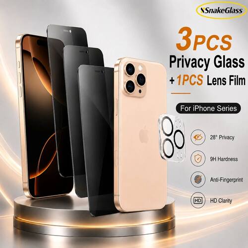 4IN1 Anti Spy For iPhone 17 Pro Max  17e Air 16 Pro Max 15 P