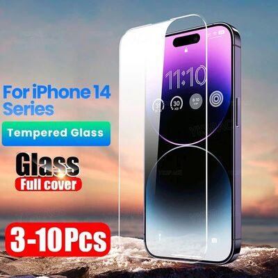 3-10Pcs High Quality HD Transparent 9H Tempered Glass For iPhone 17 Air 16 15 14 Plus 13 12 mini Pro
