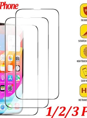 Tempered Glass For iPhone 16 15 14  Screen Protector Film iPhone 11 12 13 Mini Pelicula iPhone Glass