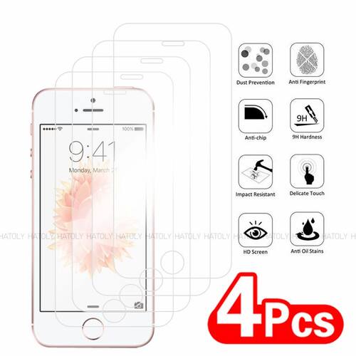 2/4PCS Screen Protector For iPhone SE 2016 Tempered Glass iP