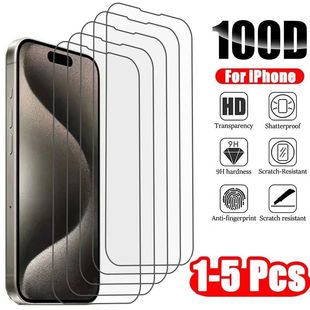 1-5Pcs Tempered Glass for iPhone 17 16 15 14 13 12 11 Pro Max Screen Protector For iPhone XS Max Xr