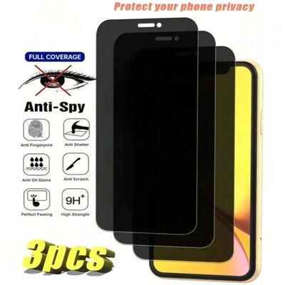 3Pcs Anti Spy Screen Protector for iPhone 17 16 15 14 Pro Ma
