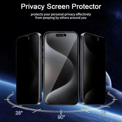 1-5Pcs Anti-spy Glass For iPhone Pro Max   Mini XR X XS MAX Plus Full Cover Privacy Screen Protector