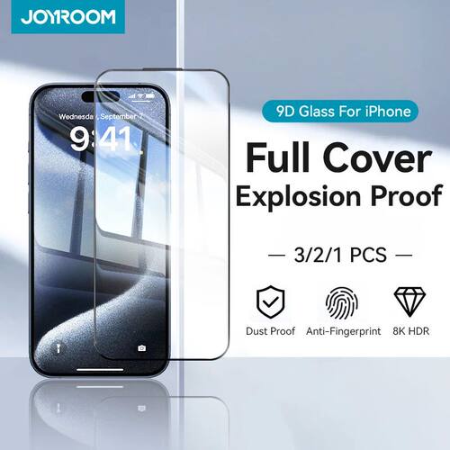 Joyroom 3/2/1pcs HD Glass Screen Protector for iPhone 15 14