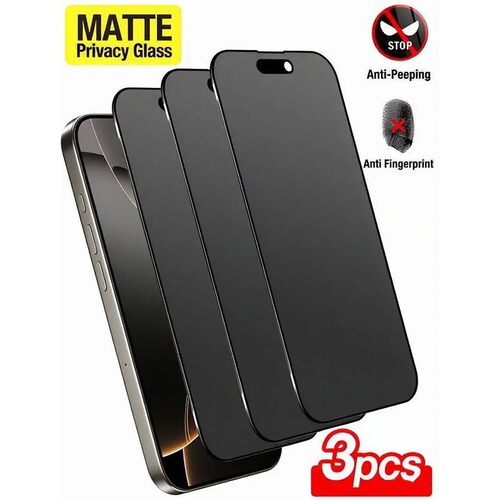 3 Pcs Matte Anti-Peeping Screen Protector Compatible With IP
