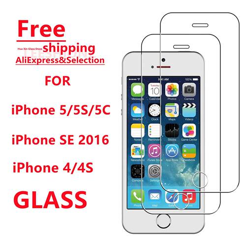 4PCS Full Cover Tempered Glass For iPhone 5 5S SE2016 4 4S S