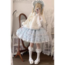 今日发货 加绒秋冬毛绒短披肩外套lolita斗篷保暖洛丽塔加厚汉服