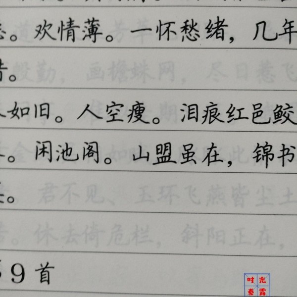 荆霄鹏钢笔楷书宋词诗词中性笔书法练字临摹字帖