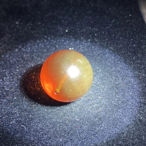 保真天然缅甸琥珀棕红珀单珠圆珠手串手链配珠diy镶嵌16.4mm
