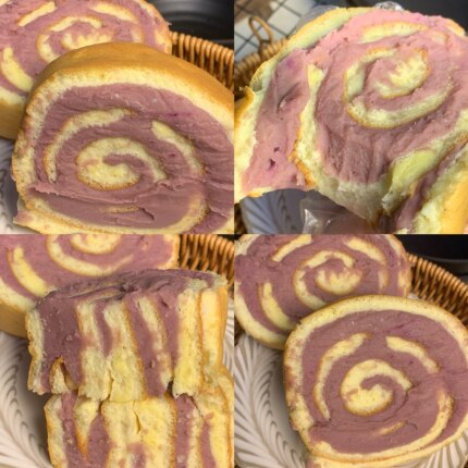 芋泥魔芋大大卷 无奶酱无面粉魔芋蛋糕 不添油健身代餐糕点心