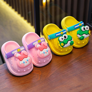 宝宝拖鞋女童洞洞鞋夏季幼儿室内洗澡儿童凉拖鞋洋气外穿沙滩防滑