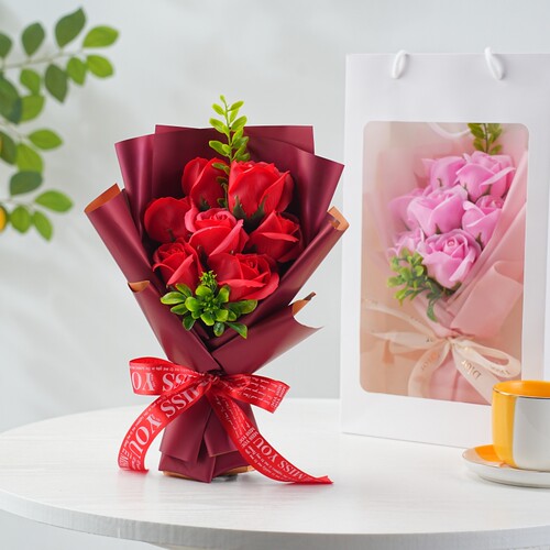 香皂玫瑰花束情人节教师节小礼品