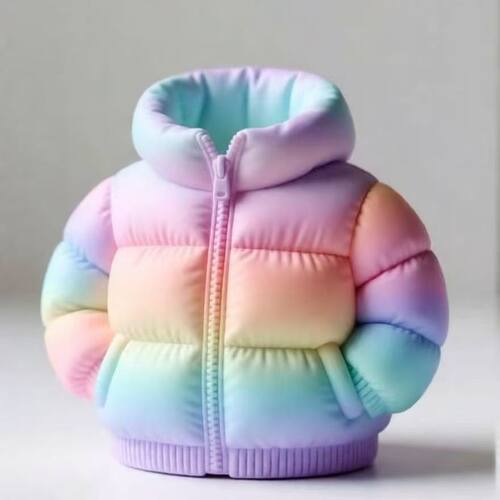 羽绒服造型笔筒3d打印桌面摆件