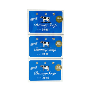 日本cow牛牌皂牛乳石碱手工洁面皂女士沐浴牛奶香皂洗澡肥皂3块