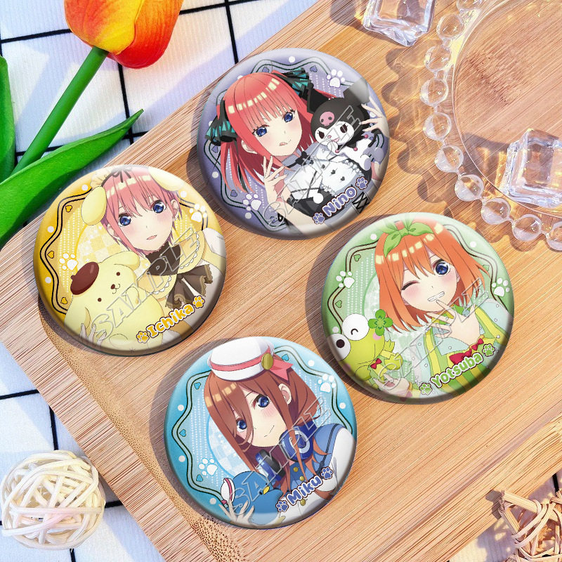 五等分的花嫁双闪吧唧动漫周边徽章一花二乃三玖四叶五月胸针谷子
