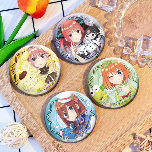 五等分的花嫁双闪吧唧动漫周边徽章一花二乃三玖四叶五月胸针谷子